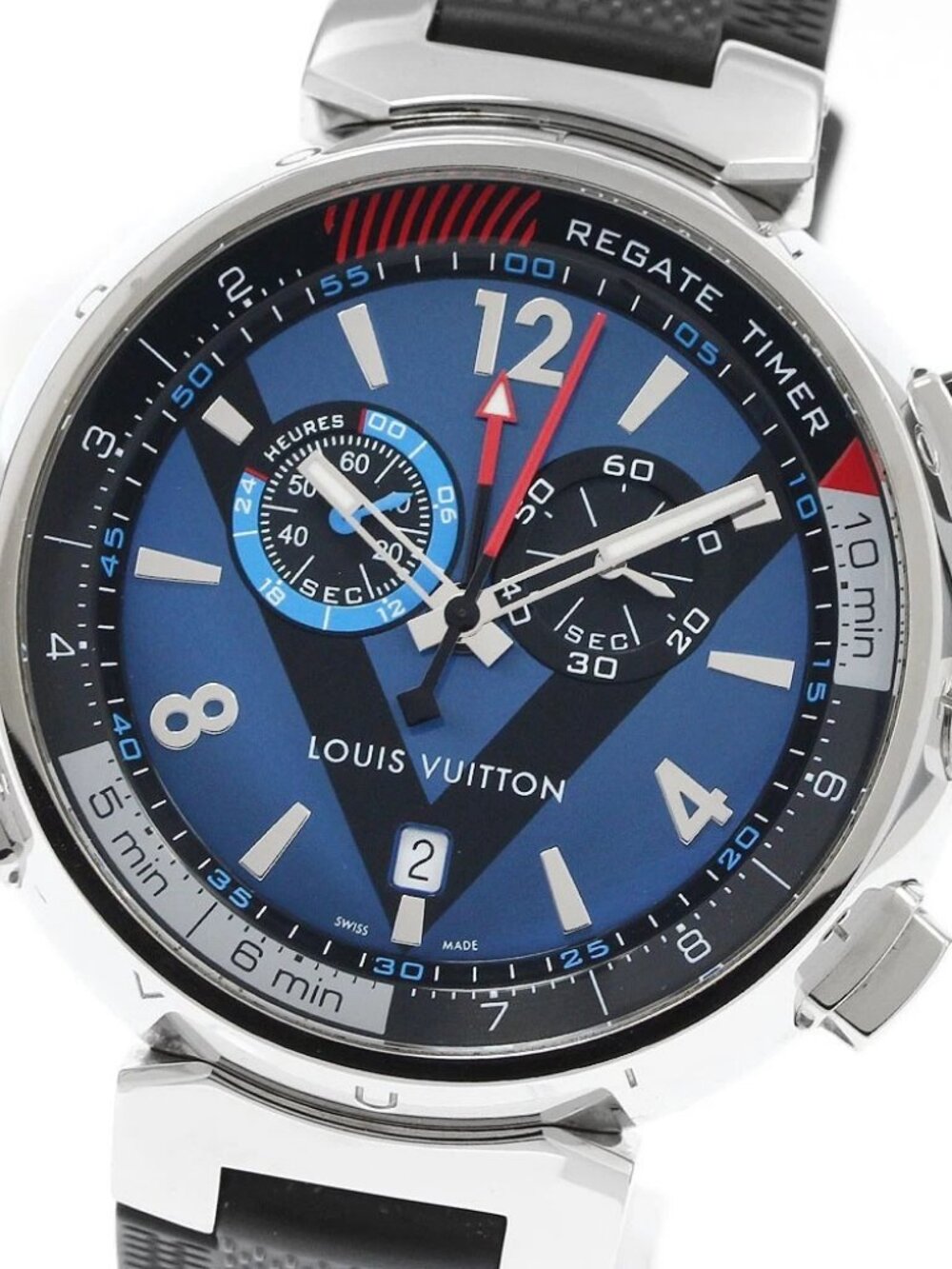 LOUIS VUITTON Tambour Regatta Q102D Chronograph alarm Quartz Men's Watch_965830